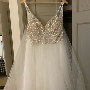 David’s Bridal two piece top and bottom set. Size 2